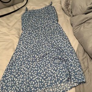blue floral shein dress